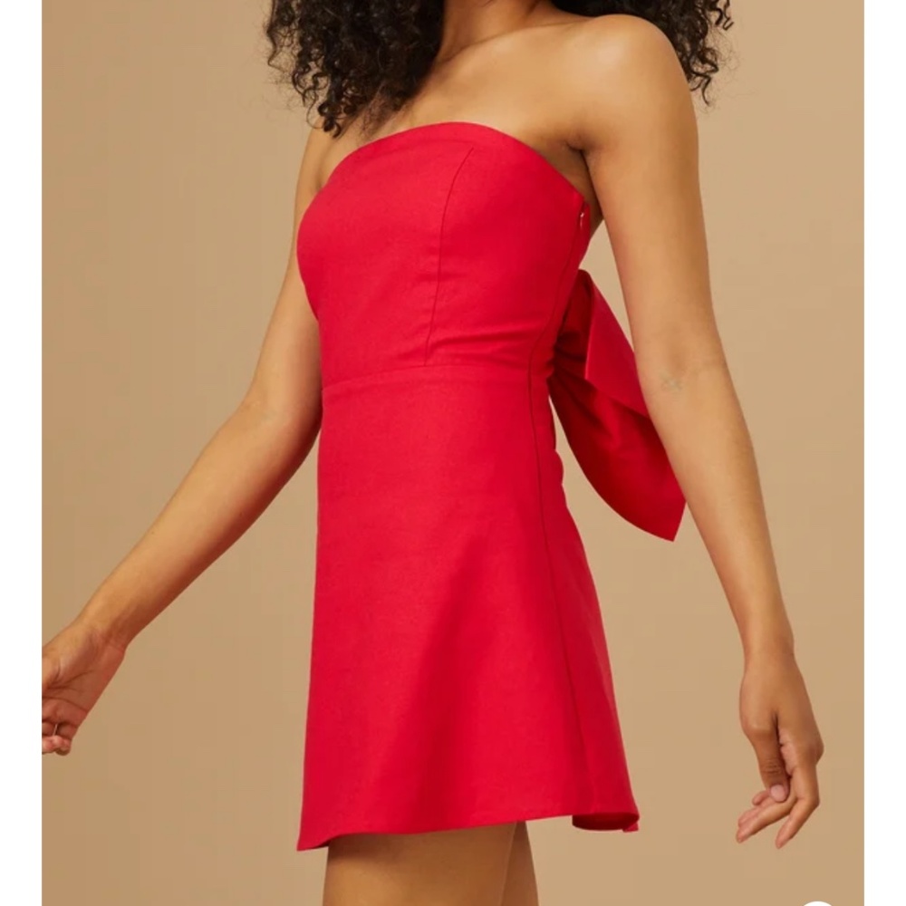 Lilia Strapless Bow Dress